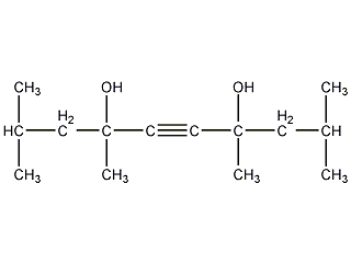 2,4,7,9-四甲基-5-癸炔-4,7-二醇结构式