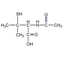 n-乙酰基-dl-青霉胺结构式