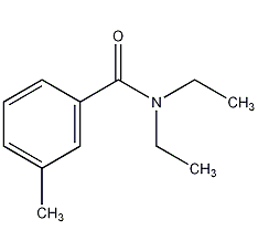 N,N-二乙基间甲苯甲酰胺结构式