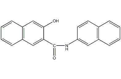 n-2-萘基-3-羟基-2-萘甲酰胺结构式