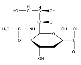 n-乙酰神经氨糖酸结构式