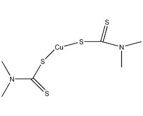 二甲基二硫代氨基甲酸铜(ii)结构式
