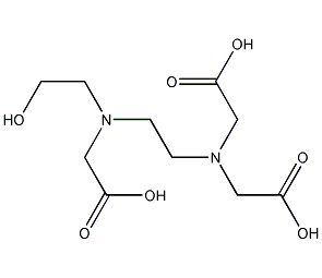 N-(2-羟乙基)乙烯二胺三乙酸结构式
