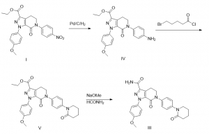 1-(4-甲氧基基)-7-氧代-6-[4-(2-氧代哌啶-1-基)基]-4，5，6，7-四氢-1h-吡唑并[3，4-c]吡啶-3-羧酸乙酯的制备_凯茵工业添加剂