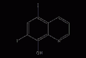 5,7-二碘-8-羟基喹啉结构式