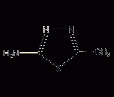 2-氨基-5-甲基-1,3,4-噻二唑结构式