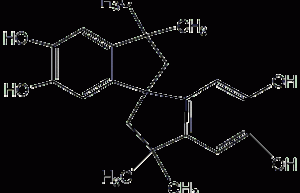 5,5',6,6'-四羟基-3,3,3',3'-四甲基-1,1'-螺旋双茚满结构式