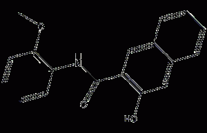 3-羟基-N-(2-甲氧基苯基)-2-萘甲酰胺结构式