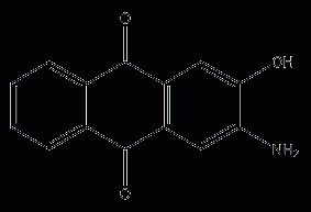 2-氨基-3-羟基蒽醌结构式